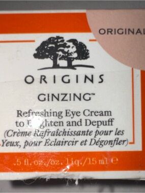 NEW ORIGINS GINZING REFRESHING EYE CREAM TO BRIGHTEN DEPUFF 0.5 OZ ORIGINAL